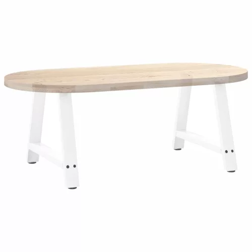  2 db A-alakú dohányzóasztal láb fehér 60 x (42-43) cm acél dohányzóasztal láb