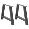  2 db antracitszürke A-alakú acél dohányzóasztal láb 60 x (42-43) cm