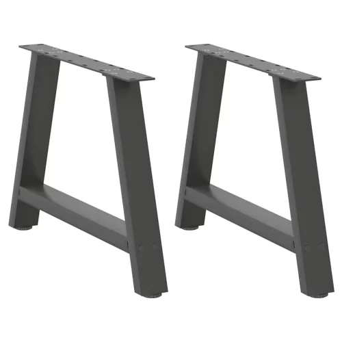  2 db antracitszürke A-alakú acél dohányzóasztal láb 60 x (42-43) cm