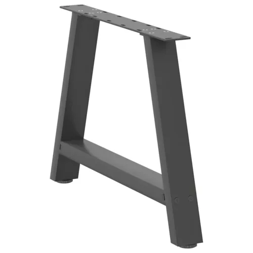  2 db antracitszürke A-alakú acél dohányzóasztal láb 60 x (42-43) cm