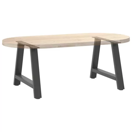  2 db antracitszürke A-alakú acél dohányzóasztal láb 60 x (42-43) cm
