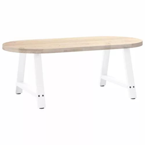  2 db A-alakú dohányzóasztal láb fehér 70 x (42-43) cm acél dohányzóasztal láb