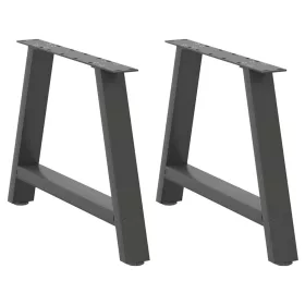    2 db antracitszürke A-alakú acél dohányzóasztal láb 70 x (42-43) cm