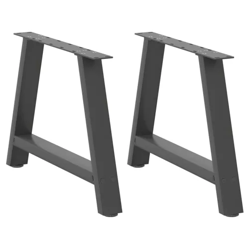  2 db antracitszürke A-alakú acél dohányzóasztal láb 70 x (42-43) cm