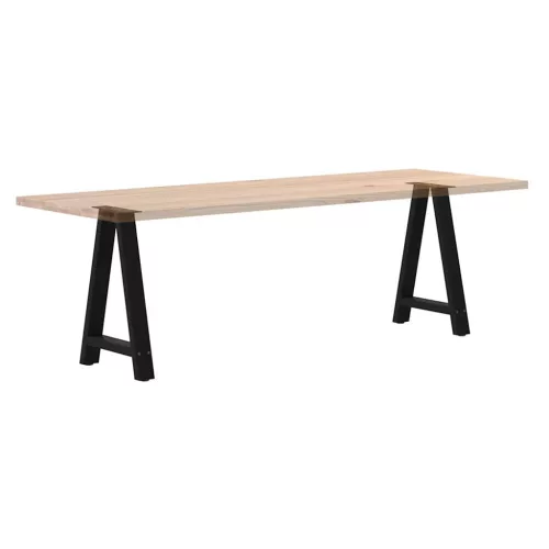  2 db fekete A-alakú acél étkezőasztal láb 50 x (72-73) cm