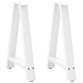    2 db fehér A-alakú étkezőasztal láb 50 x (72-73) cm acél étkezőasztal láb