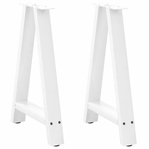  2 db fehér A-alakú étkezőasztal láb 50 x (72-73) cm acél étkezőasztal láb