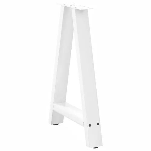  2 db fehér A-alakú étkezőasztal láb 50 x (72-73) cm acél étkezőasztal láb