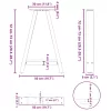  2 db fehér A-alakú étkezőasztal láb 50 x (72-73) cm acél étkezőasztal láb