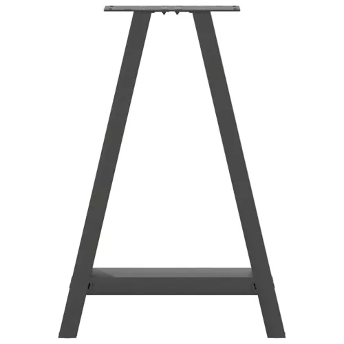  2 db antracitszürke A-alakú acél étkezőasztal láb 50x(72-73) cm