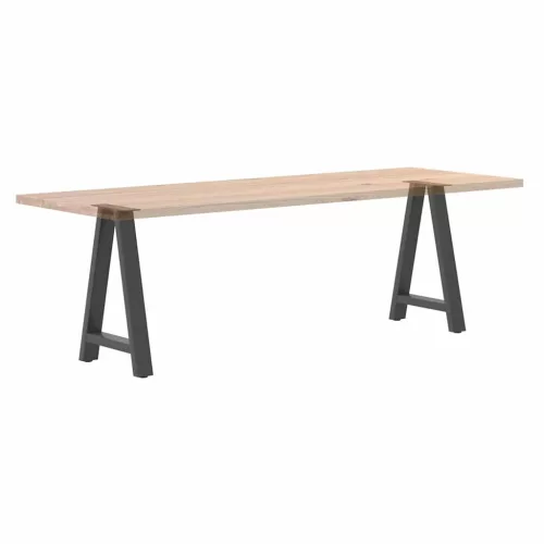  2 db antracitszürke A-alakú acél étkezőasztal láb 50x(72-73) cm
