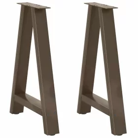  2 db A-alakú étkezőasztal láb 50x(72-73) cm acél