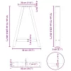  2 db A-alakú étkezőasztal láb 50x(72-73) cm acél