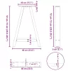  2 db A-alakú étkezőasztal láb fehér 60 x (72-73) cm acél étkezőasztal