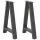  2 db antracitszürke A-alakú étkezőasztal láb 60x(72-73) cm acél étkezőasztal láb