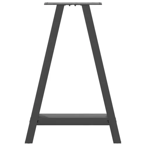  2 db antracitszürke A-alakú étkezőasztal láb 60x(72-73) cm acél étkezőasztal láb