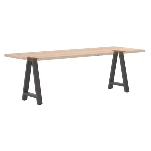  2 db antracitszürke A-alakú étkezőasztal láb 60x(72-73) cm acél étkezőasztal láb