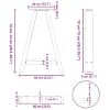  2 db antracitszürke A-alakú étkezőasztal láb 60x(72-73) cm acél étkezőasztal láb