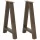  2 db A-alakú étkezőasztal láb 60x(72-73) cm acél
