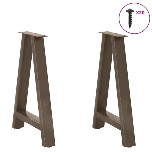  2 db A-alakú étkezőasztal láb 60x(72-73) cm acél
