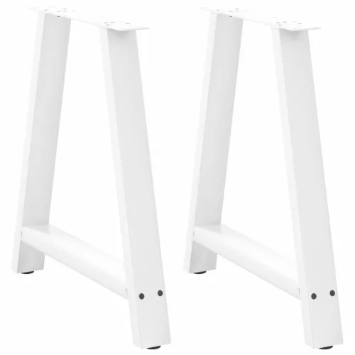  2 db fehér A-alakú étkezőasztal láb 70 x (72-73) cm acél étkezőasztal láb