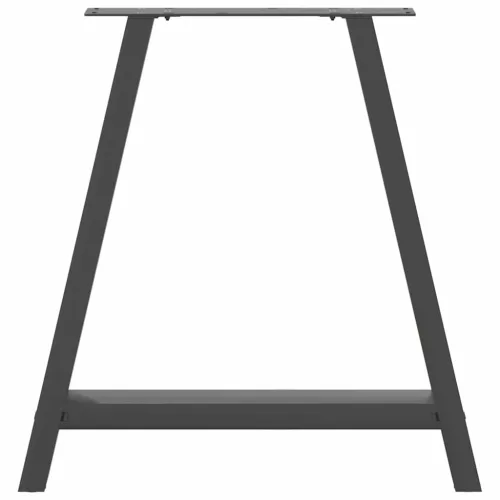  2 db antracitszürke A-alakú étkezőasztal láb 70x(72-73) cm acél étkezőasztal láb