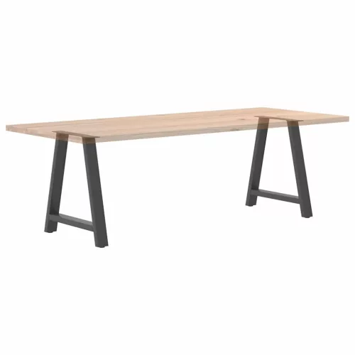  2 db antracitszürke A-alakú étkezőasztal láb 70x(72-73) cm acél étkezőasztal láb