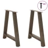  2 db A-alakú étkezőasztal láb 70x(72-73) cm acél