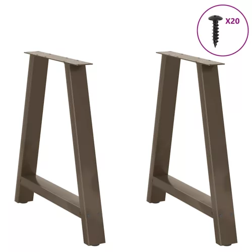  2 db A-alakú étkezőasztal láb 70x(72-73) cm acél