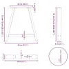  2 db A-alakú étkezőasztal láb fehér 80x(72-73) cm acél étkezőasztal láb