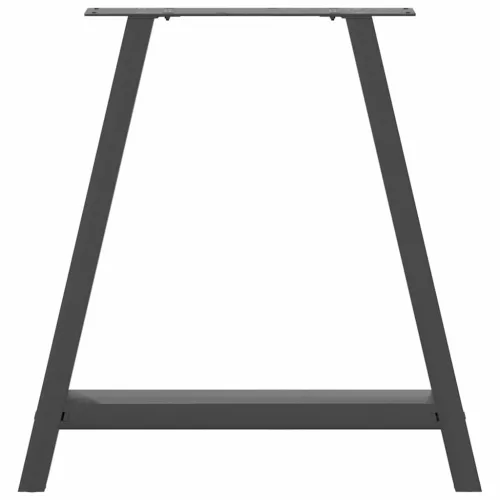  2 db antracitszürke A-alakú acél étkezőasztal láb 80x(72-73) cm