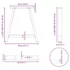  2 db antracitszürke A-alakú acél étkezőasztal láb 80x(72-73) cm