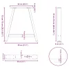  2 db A-alakú étkezőasztal láb 80x(72-73) cm acél étkezőasztal láb