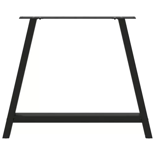  2 db A-alakú étkezőasztal láb fekete 90 x (72-73) cm acél étkezőasztal láb