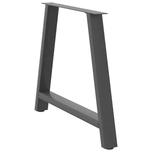  2 db antracitszürke A-alakú étkezőasztal láb 90 x (72-73) cm acél étkezőasztal láb