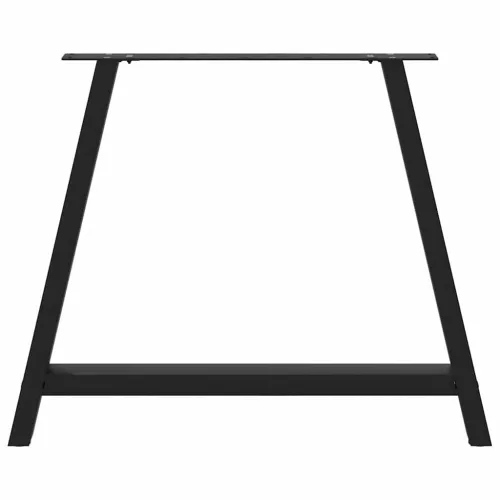  2 db A-alakú étkezőasztal láb fekete 100 x (72-73) cm acél étkezőasztal láb