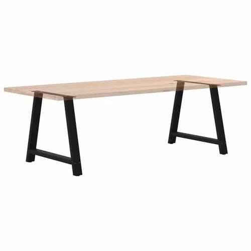  2 db A-alakú étkezőasztal láb fekete 100 x (72-73) cm acél étkezőasztal láb