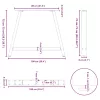  2 db A-alakú étkezőasztal láb fekete 100 x (72-73) cm acél étkezőasztal láb