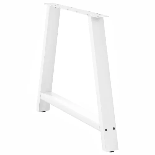  2 db A-alakú étkezőasztal láb fehér 100 x (72-73) cm acél étkezőasztal láb