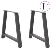 2 db antracitszürke A-alakú étkezőasztal láb 100 x (72-73) cm acél étkezőasztal láb