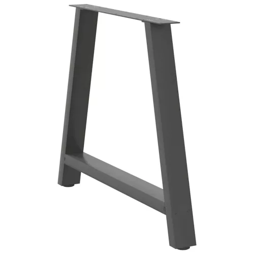  2 db antracitszürke A-alakú étkezőasztal láb 100 x (72-73) cm acél étkezőasztal láb