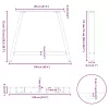  2 db antracitszürke A-alakú étkezőasztal láb 100 x (72-73) cm acél étkezőasztal láb