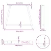  2 db A-alakú étkezőasztal láb 100 x (72-73) cm acél étkezőasztal láb