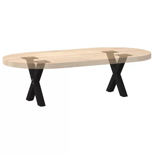  2 db fekete, X alakú acél dohányzóasztal láb 30 x (30-31) cm