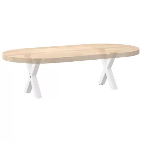  2 db fehér, X alakú acél dohányzóasztal láb 30 x (30-31) cm