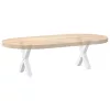  2 db fehér, X alakú acél dohányzóasztal láb 37 x (30-31) cm