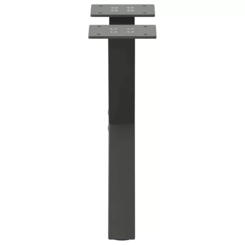  2 db antracitszürke X-alakú acél dohányzóasztal láb 37x(30-31) cm
