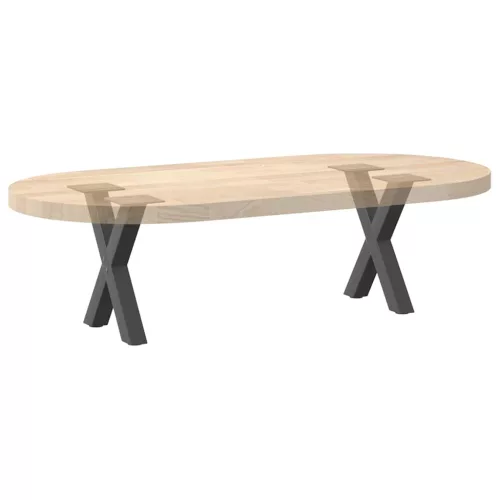  2 db antracitszürke X-alakú acél dohányzóasztal láb 37x(30-31) cm