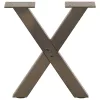  2 db X alakú natúr acél dohányzóasztal láb 37x(30-31) cm