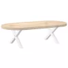  2 db fehér, X alakú acél dohányzóasztal láb 50 x (30-31) cm